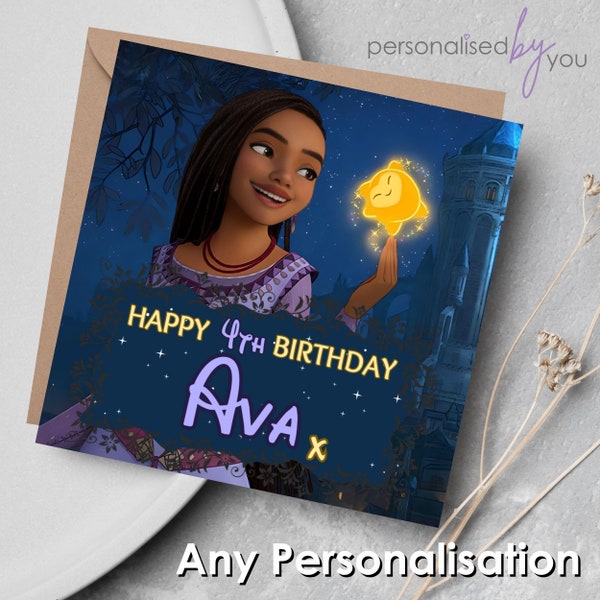 Personalised Wish Theme Happy Birthday Card Any Name Free Delivery Including Envelope