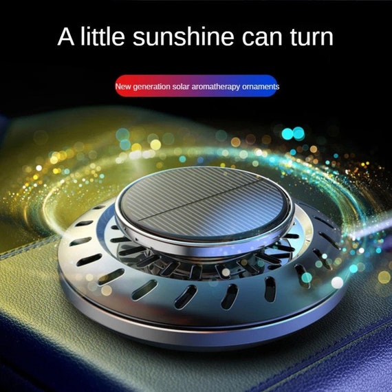 Car Air Freshener Solar Energy Rotating Cologne Car Aromatherapy