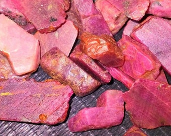 Rubí en bruto: cristal curativo natural en bruto, piedra natal de julio