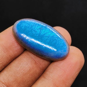 Blauwe labradoriet edelsteen, natuurlijke losse labradoriet cabochon, zeldzame labradoriet 34 x 16 x 6 mm (39 kts) edelsteen voor sieraden steen, NIEUWJAAR geschenken