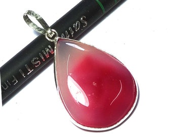 Agate multicolore, onyx, mélange de pierres précieuses, pendentif en métal argenté, fait main, bijoux, tenue de fête traditionnelle, pendentif cadeau A.2