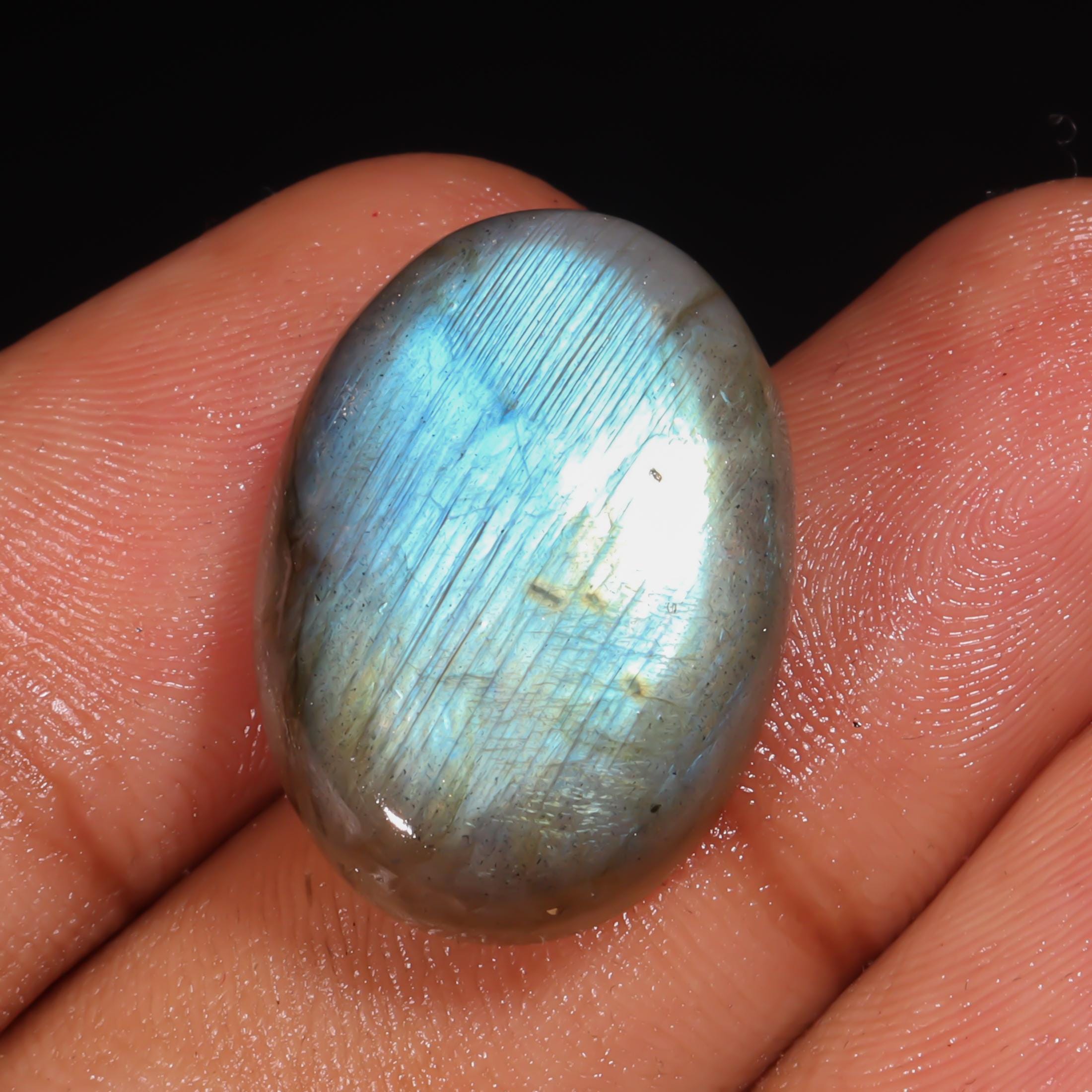Naturel Multi Flashy Labradorite Cabochon Main Poli Pierre Précieuse - Foto 2