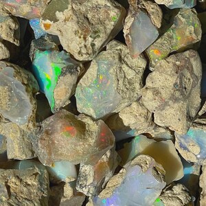AAA Ethiopian Welo Opal Rough Crystal: 10-15mm Raw Gemstone