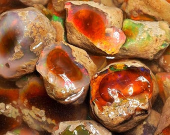 Lot van Ethiopisch ruw opaalkristal, ongesneden ruwe steen (10-40 mm)