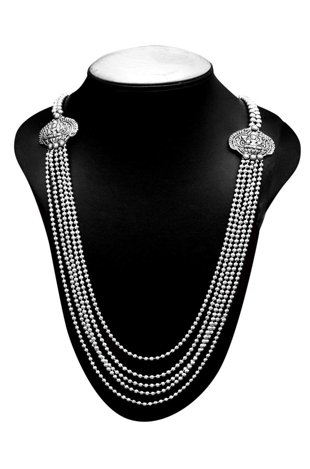 Beautiful Antique Temple Jewelry /oxidised Jewelry Set /silver Plated