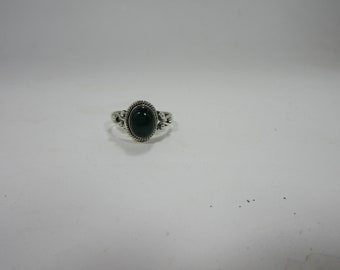 925 Stamped Pure Solid Silver, Genuine Green Onyx Gemstone, Ring Size 8.00, Gift For Wife Brand new Handmade Low Price Daily Wear Ring