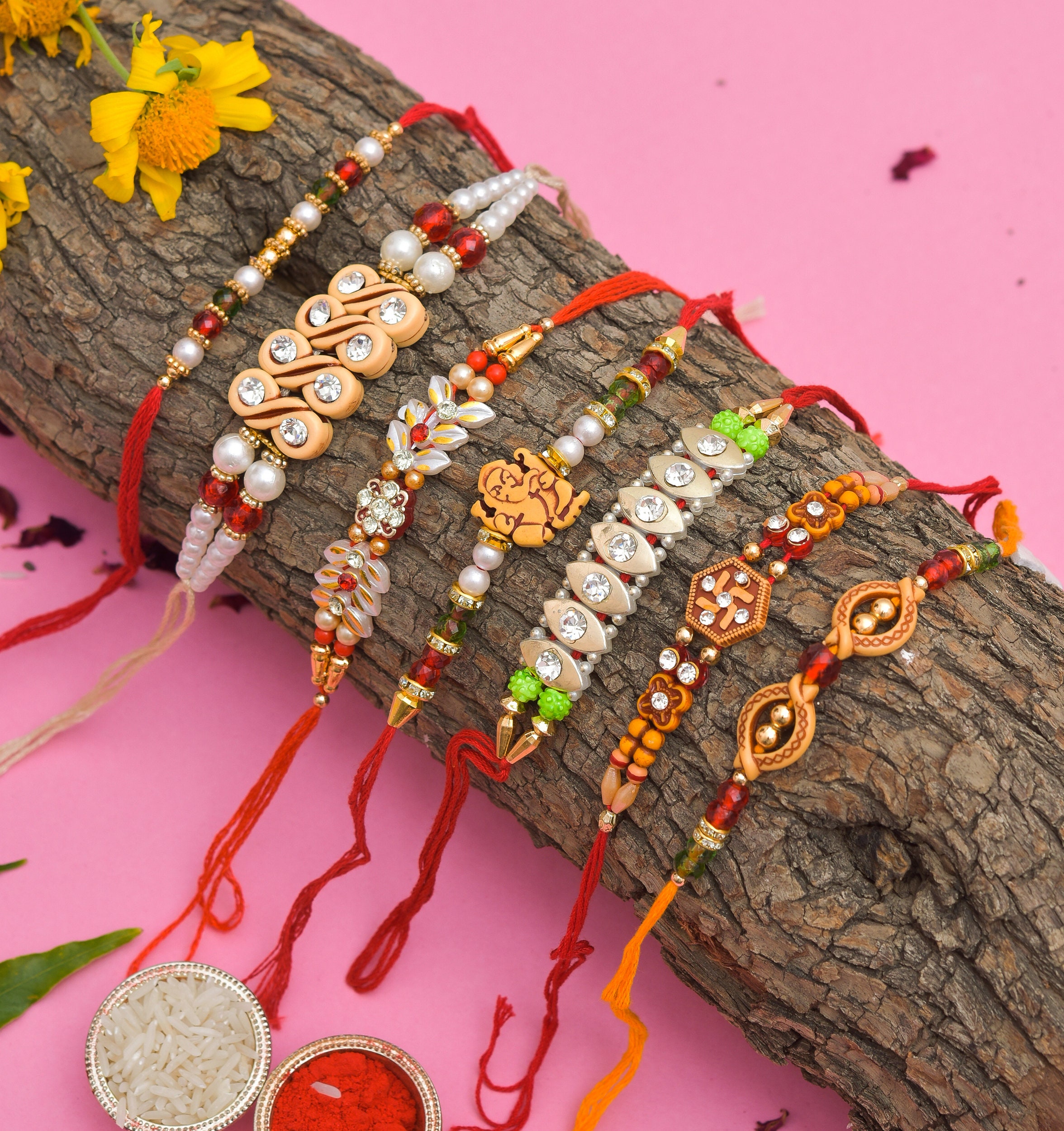 Rakhi for Brother Set of 7: Strengthen the Bond of Love and rakhi for bhai bhabhi  and rakhi for kids