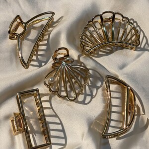 Gold Metal Hair Claw Gold Metal Hair Gold Metal Hair Clip Women