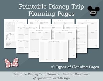Magical Trip Planning Pages | Magical Vacation | Printable Pages | Instant Download | Mickey Themed Planner