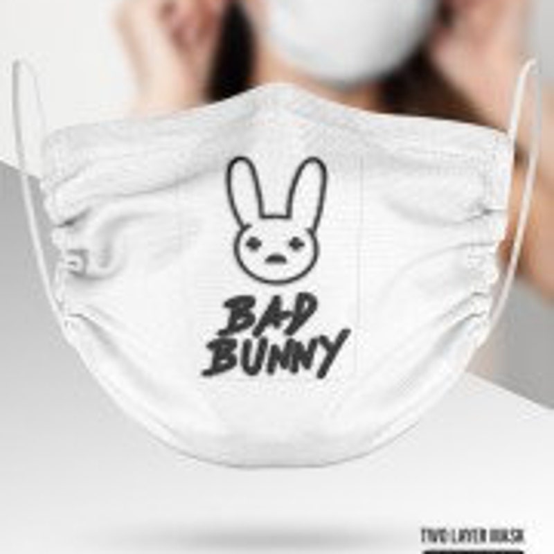 Bad Bunny Face Mask - Etsy