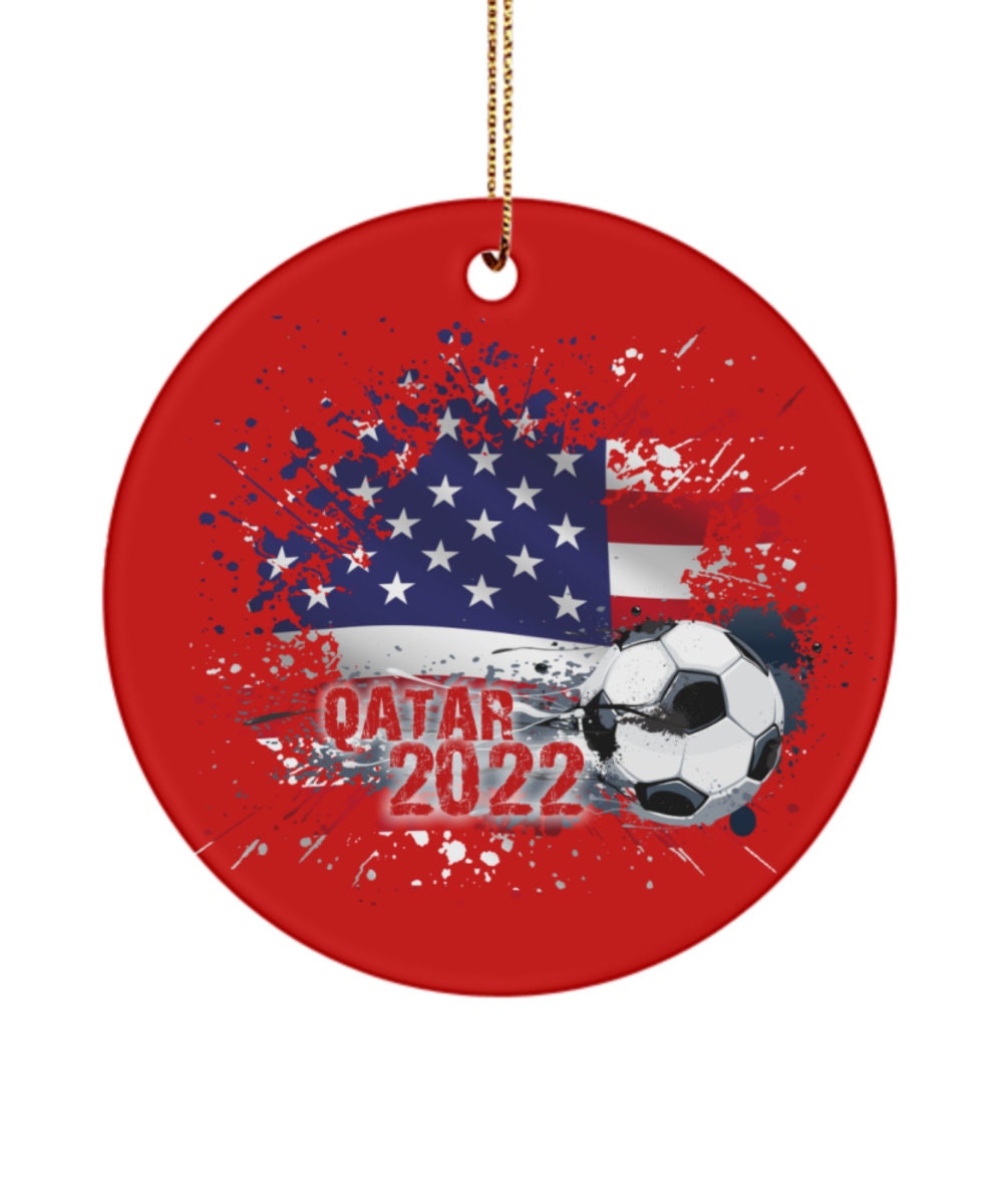 Discover Ornament USA World Cup, 2022 World Cup Ornament, USA Qatar Ornament