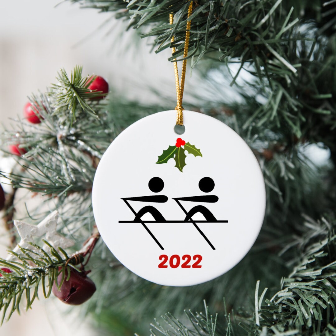 Rowing Boat Ceramic Ornament 2022 Rowing Christmas Ornament Etsy