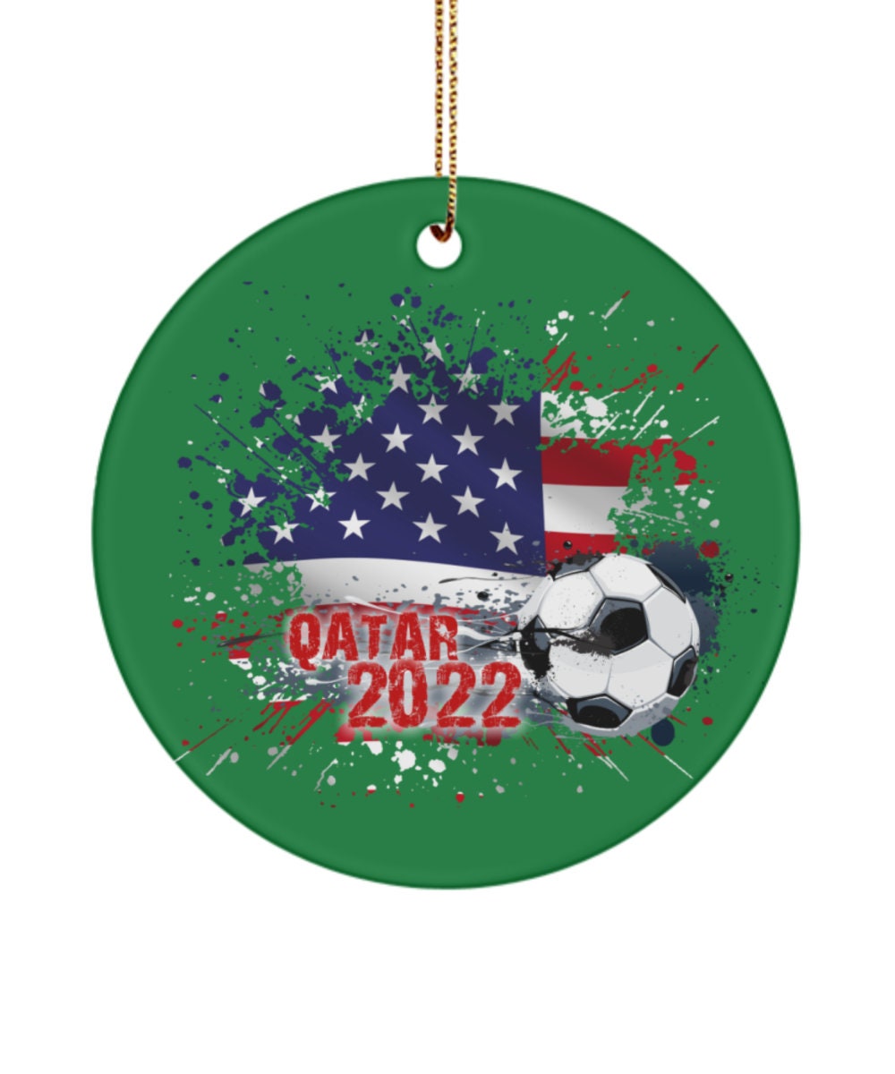 Discover Ornament USA World Cup, 2022 World Cup Ornament, USA Qatar Ornament