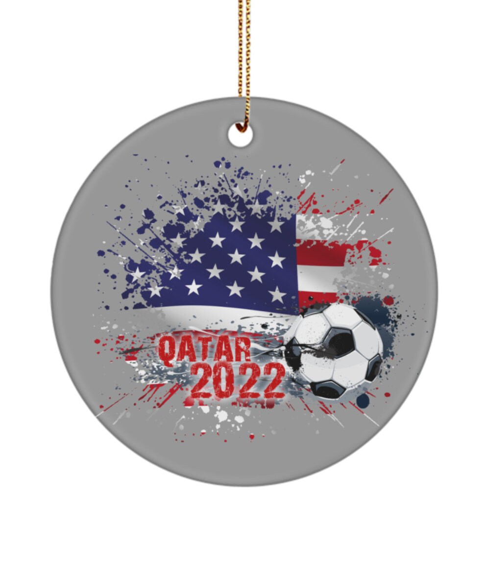 Discover Ornament USA World Cup, 2022 World Cup Ornament, USA Qatar Ornament