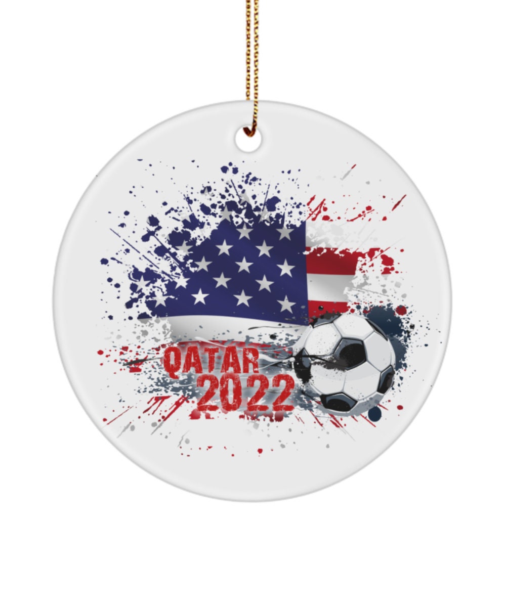 Discover Ornament USA World Cup, 2022 World Cup Ornament, USA Qatar Ornament