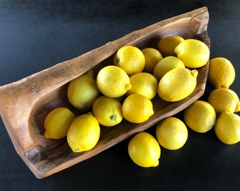 Big Olive Wood Key Holder, Big Wooden Platter, Big Wooden Fruit Bowl