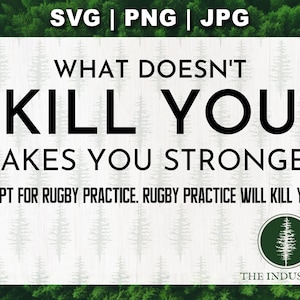 Inspirerende rugby-svg voor oefen- en teamshirts - grappig en motiverend sublimatieontwerp