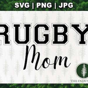 Rugby Mom SVG voor Cricut, Moederdagcadeau, sublimatieontwerp, Rugby Mama Clipart