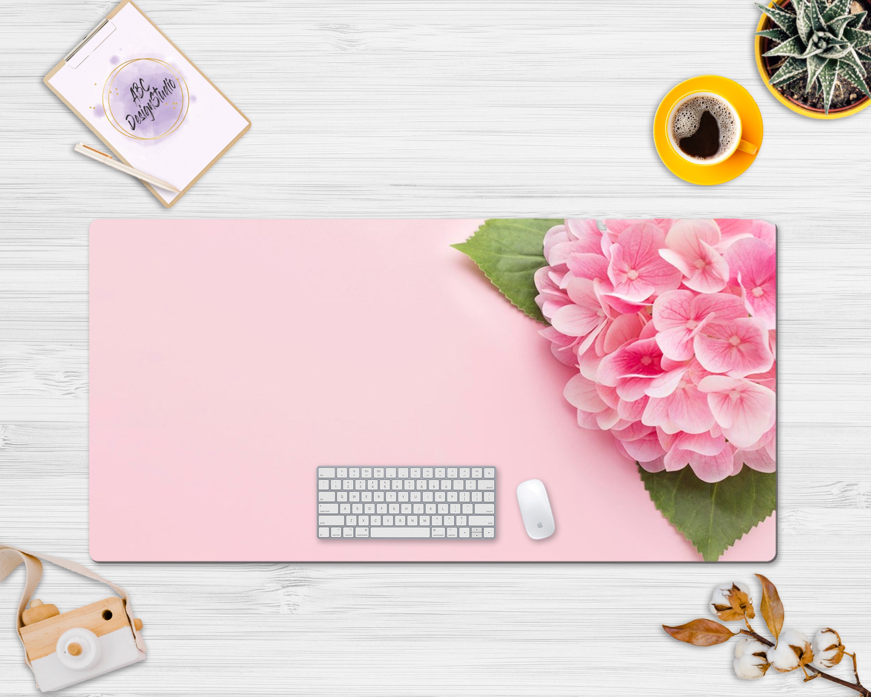Floral Pink Cute Desk Mat Cute Desk Pad Extra Large Desk Etsy