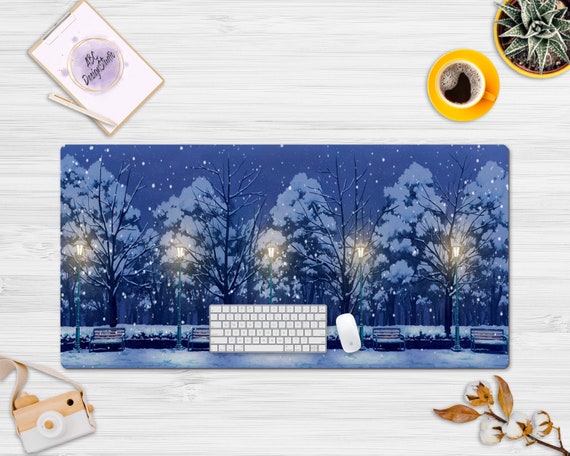 Anime Night Time Park Desk Mat Cute Desk Pad Extra Large - Etsy Anime Night Time Park Desk Mat Cute Desk Pad Extra Large - Etsy
