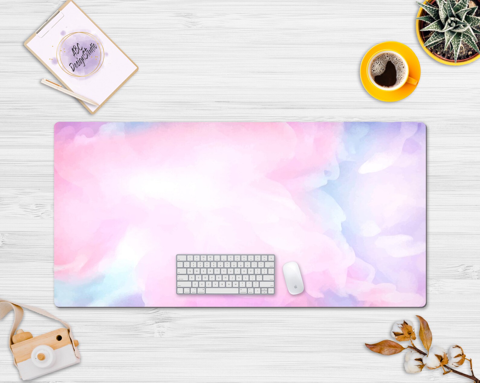 Desk Pad Pink Cute Desk Pad abstract roze grote bureaumat Etsy