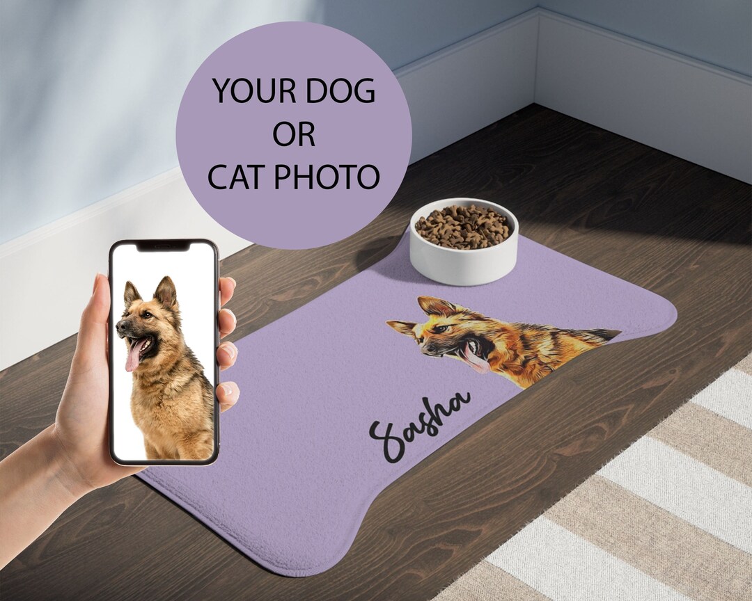 Custom Dog Pet Mat Personalized Pet Mat Dog Portrait Etsy