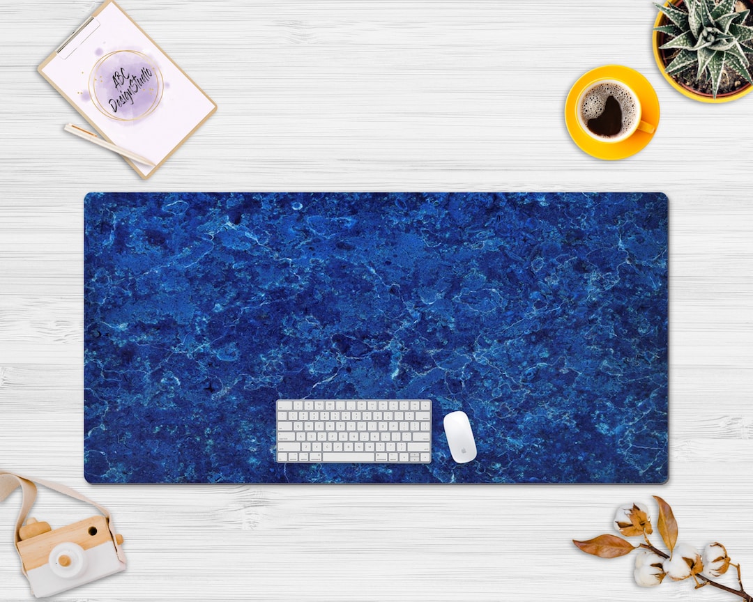 Blue Marble Texture Print Desk Mat Marble Desk Mat Desk Mat - Etsy