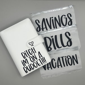 Budget Binder with Envelopes | Bitch Im On A Budget Binder | Custom A6 Cash Binder | Budget Planning | Custom Gifts