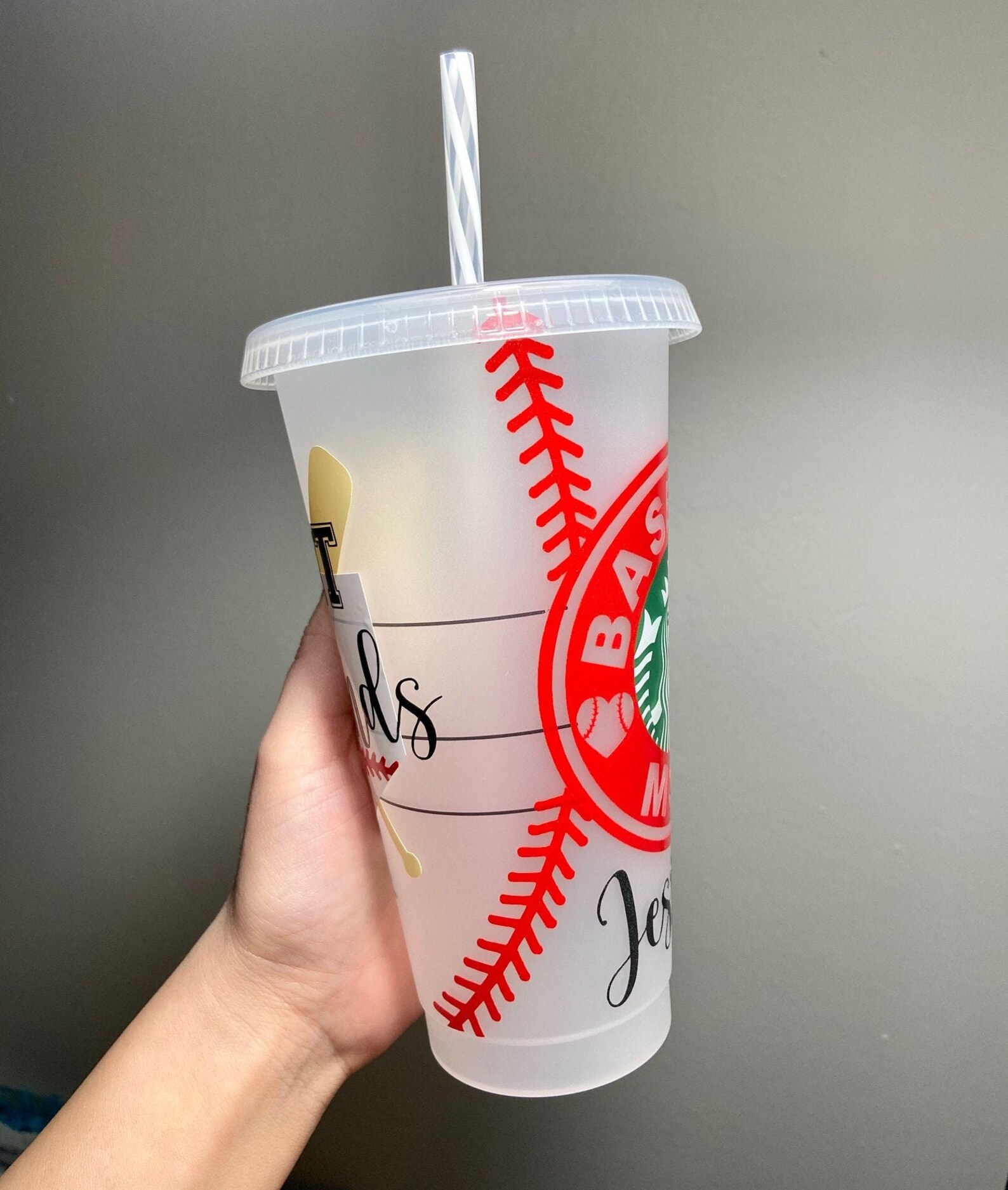 Baseball Mom Starbucks Reusable Cup Baseball Cup Dirt and Etsy
