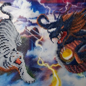 Tiger and Dragon Completed 5D Diamond Painting