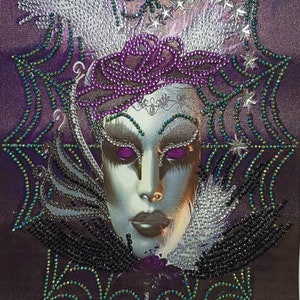 Spider Mask Completed 5D Crystal Rhinestone Diamond Painting