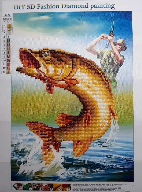 Fishing Completed 5D Diamond Painting