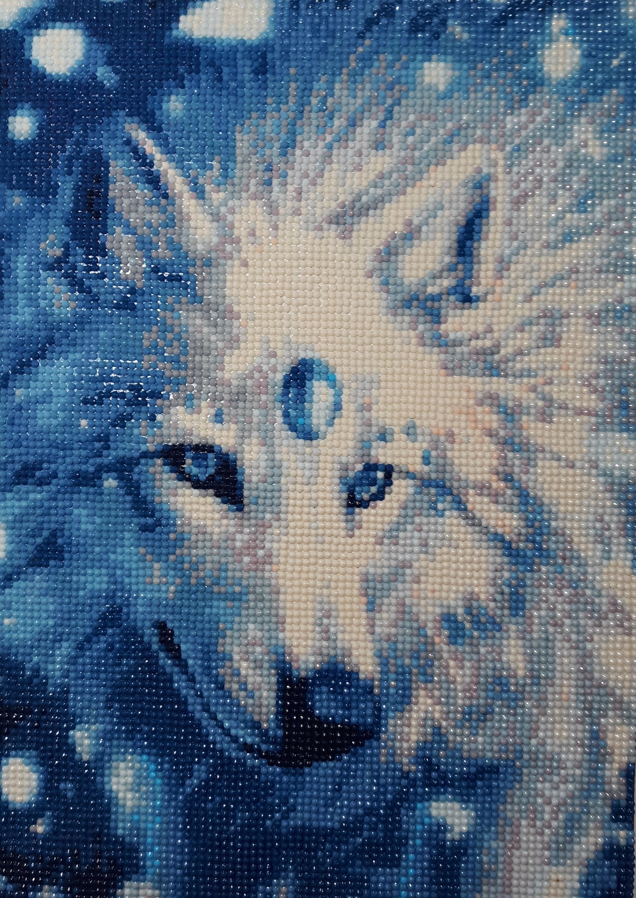 Wolf Blue Jewel Completed 5D Diamond Painting - Etsy