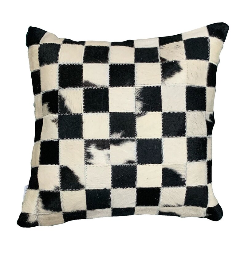 Pair of Cowhide Pillows Natural Black and White Cowhide Etsy