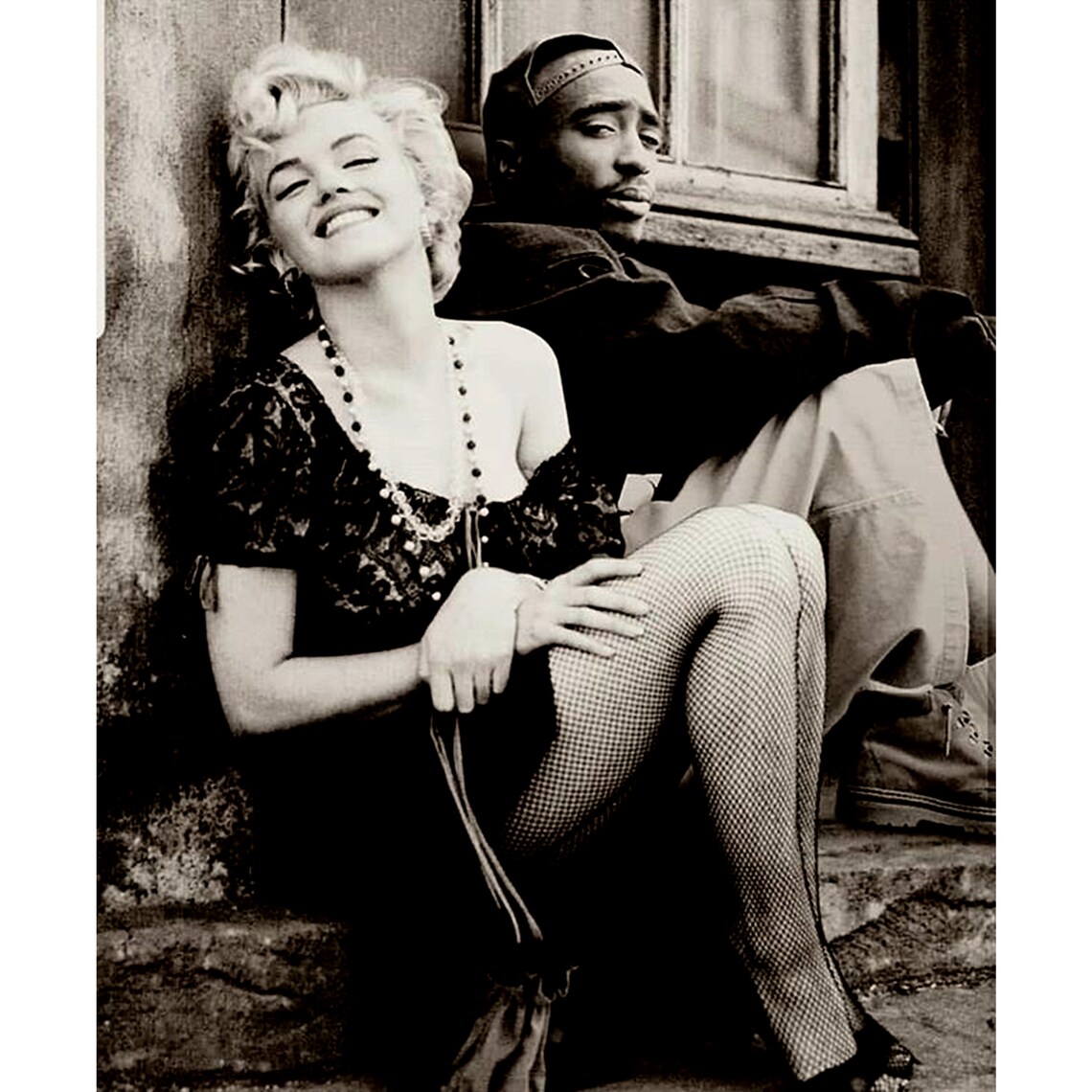 Tupac Shakur Marilyn Monroe Vintage Rap 90s PNG File Digital Etsy
