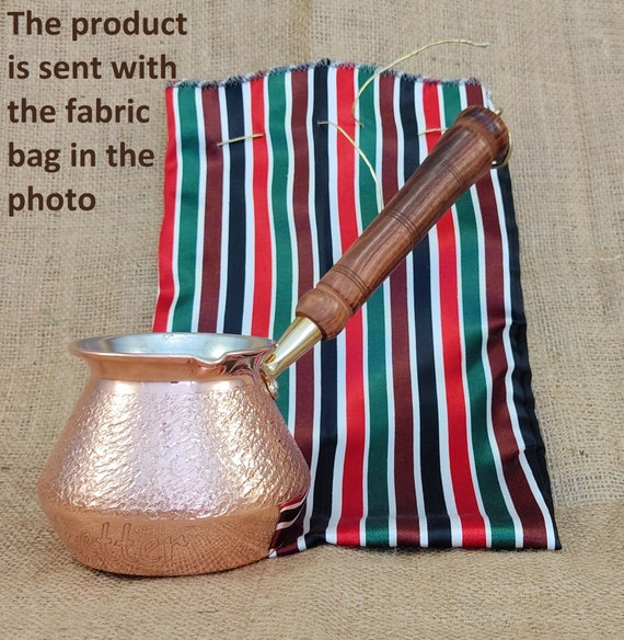 Set of 2 Armenian Handmade Copper Coffee Pot Jezve 2, 4 cups
