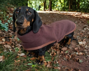 Dachshund Polar fleece polar neck (Chocolate Brown)