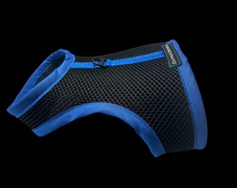 Harnais teckel - Confort sans frottement, reliure/maille combinée couleur aérienne, sûr et fait sur mesure.