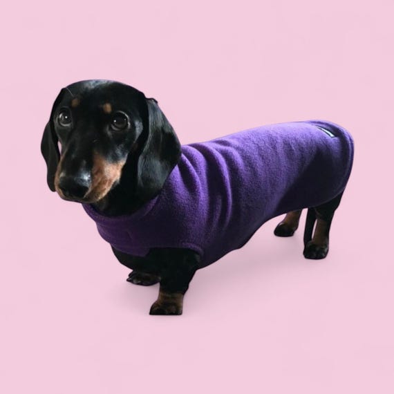 Purple Dachshund Fleece