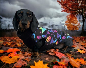 Dachshund stretch Polar Fleece jumper ( Halloween)