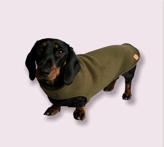 Dachshund Polar Fleece (Khaki Green)