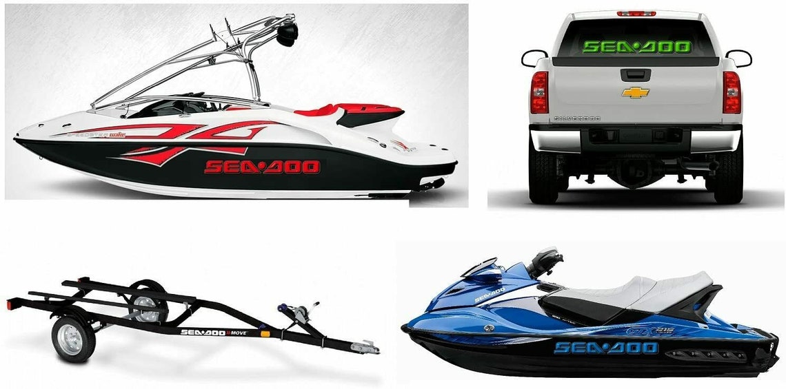 Pair Sea Doo Decals Vinyl Stickers lot of 2 Etsy