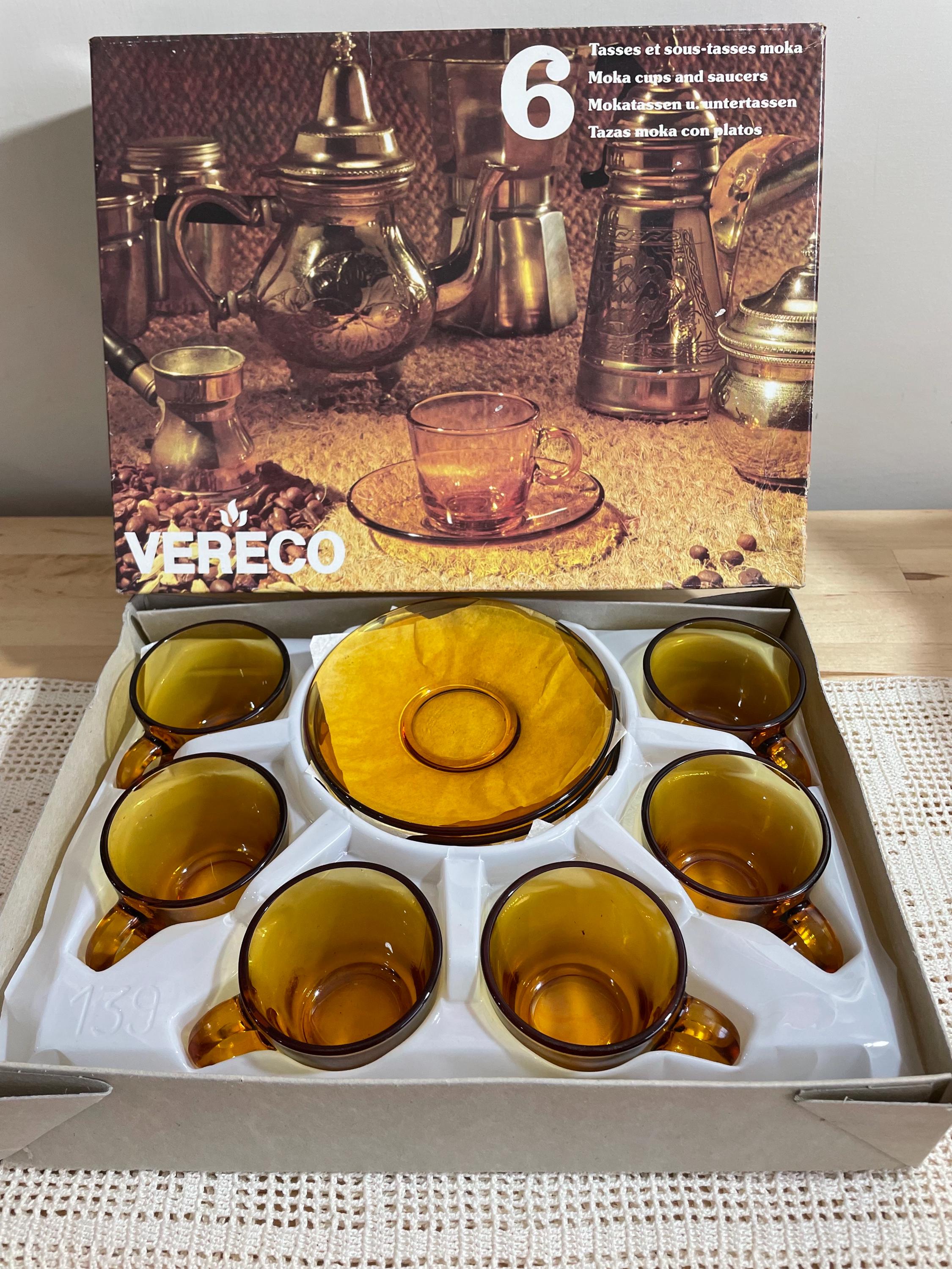 Porcelana Vajilla Antigua Duralex Vidrio Vajilla Marron Antigua