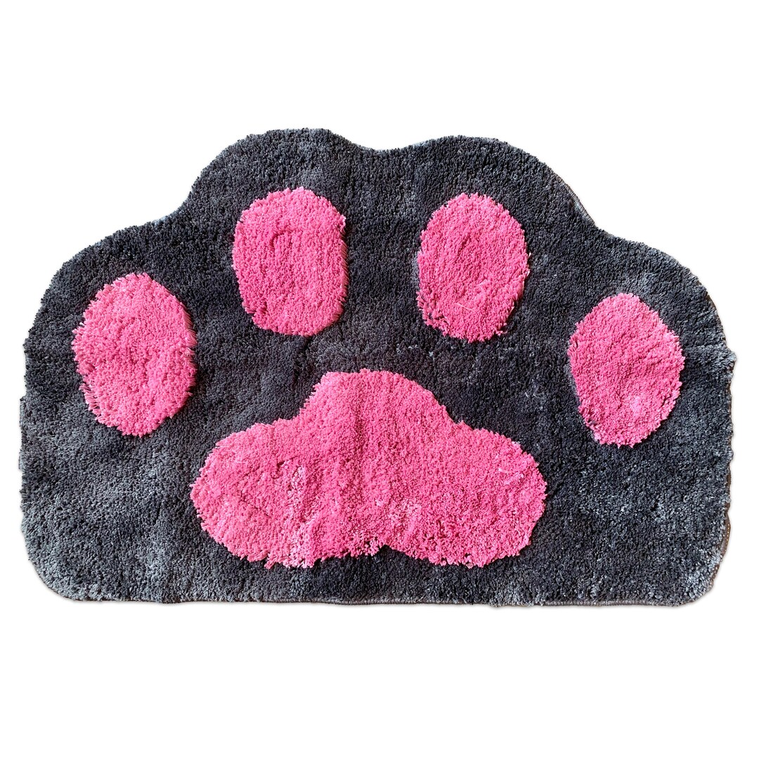 Cricket and Junebug Bathroom Rug/mat Cat Paws 23x35 Inch gray Etsy