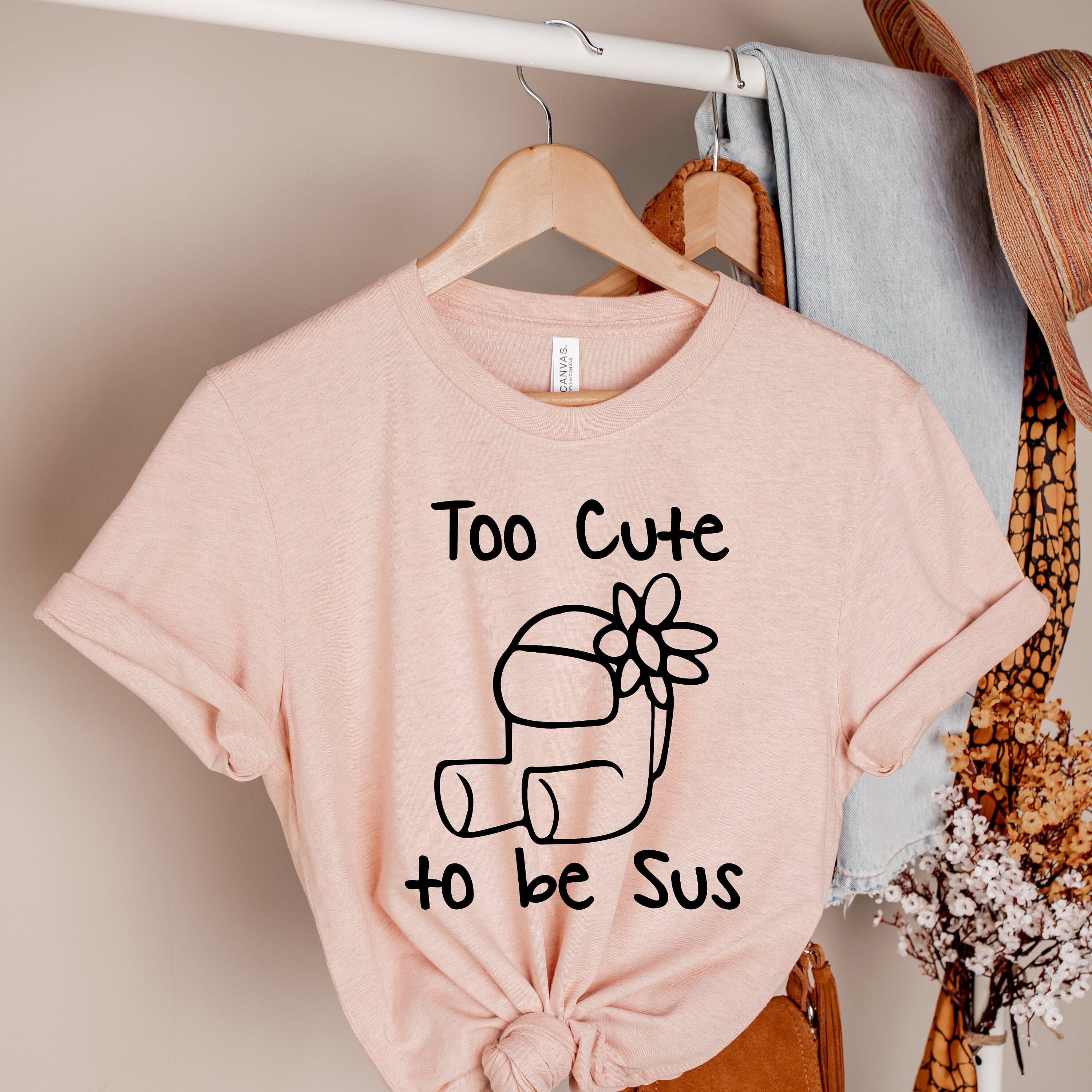 Too Cute To Be Sus Among Us Shirt, Funny Among Us Shirt, Among Us Lov…