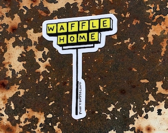 waffle house / waffle home sign sticker