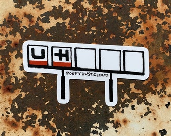 U-haul “uh” sign sticker