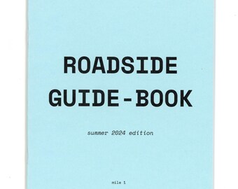 roadside guide book - road trip-themed interactive zine