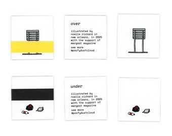 over/under overpass/underpass mini accordion-folded zine/comic/artist book