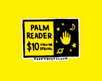 palm reader sign sticker